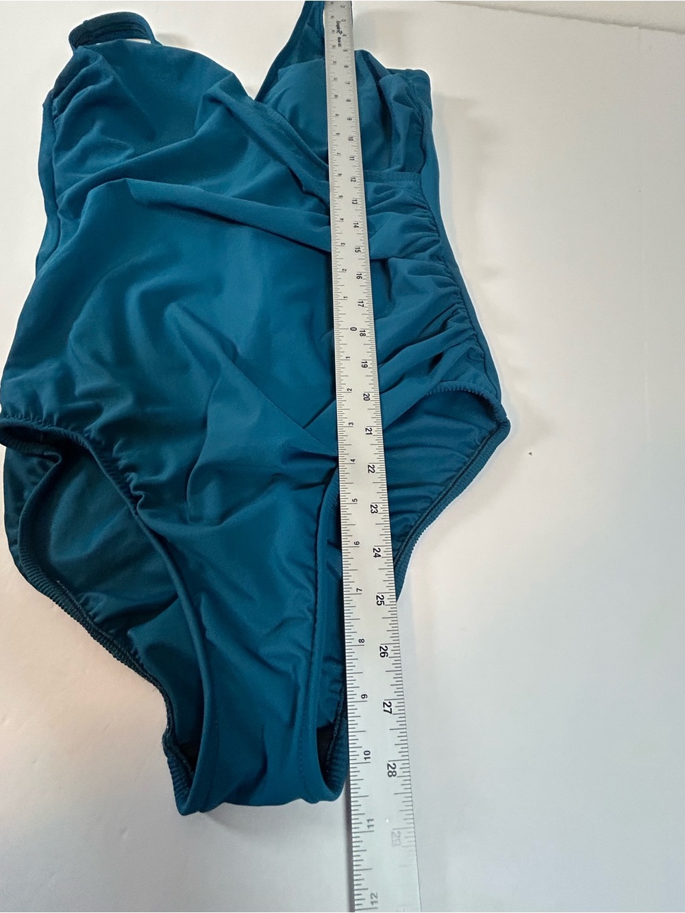 Miraclesuit Teal One-Piece Swimsuit with Wrap Front - Picture 10 of 10
